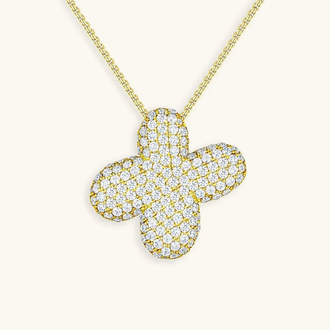 Bubble Initial Crystals Necklace