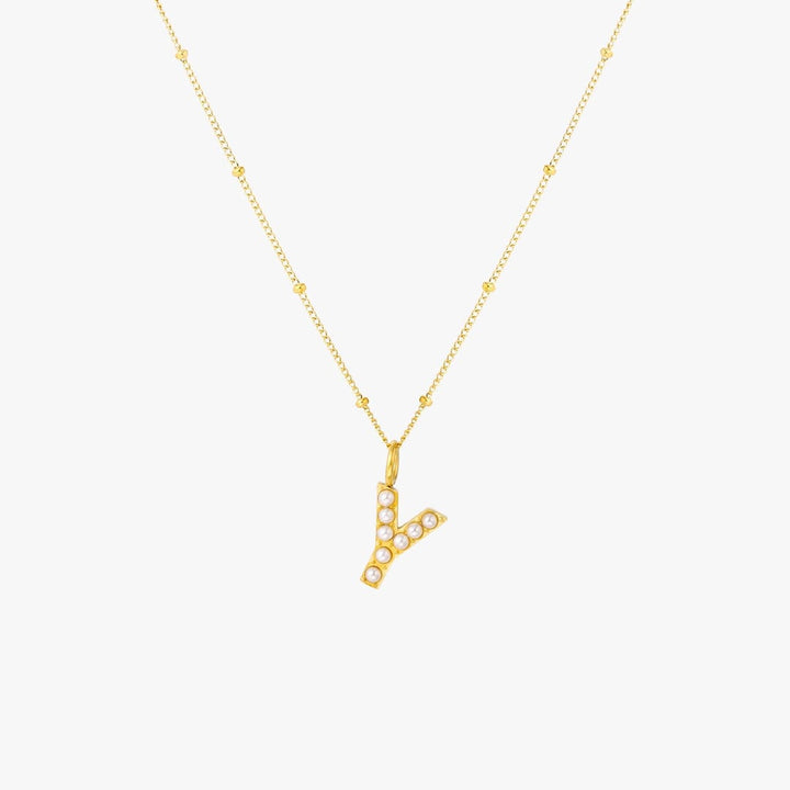 Pearl Initial Pendant Necklace