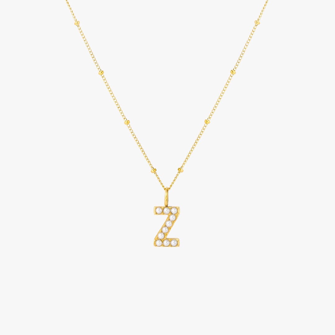 Pearl Initial Pendant Necklace