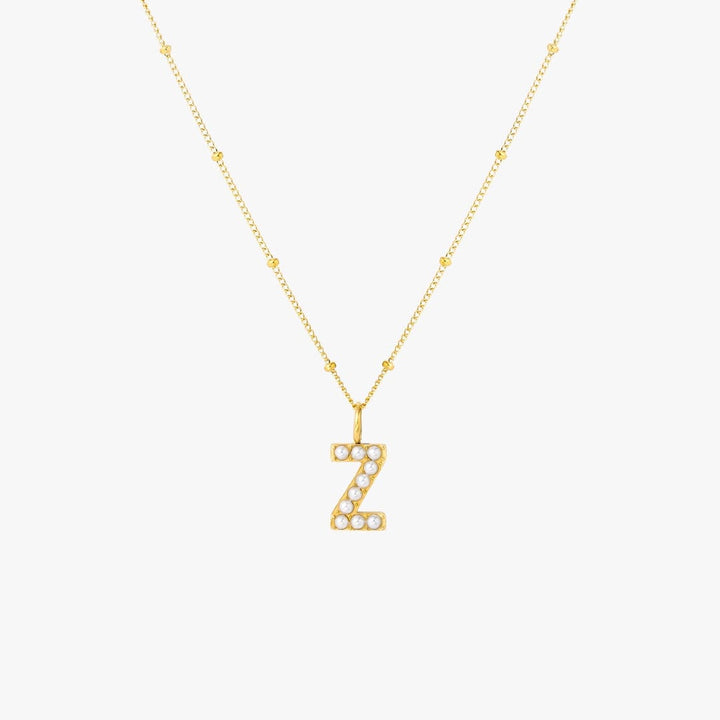 Pearl Initial Pendant Necklace