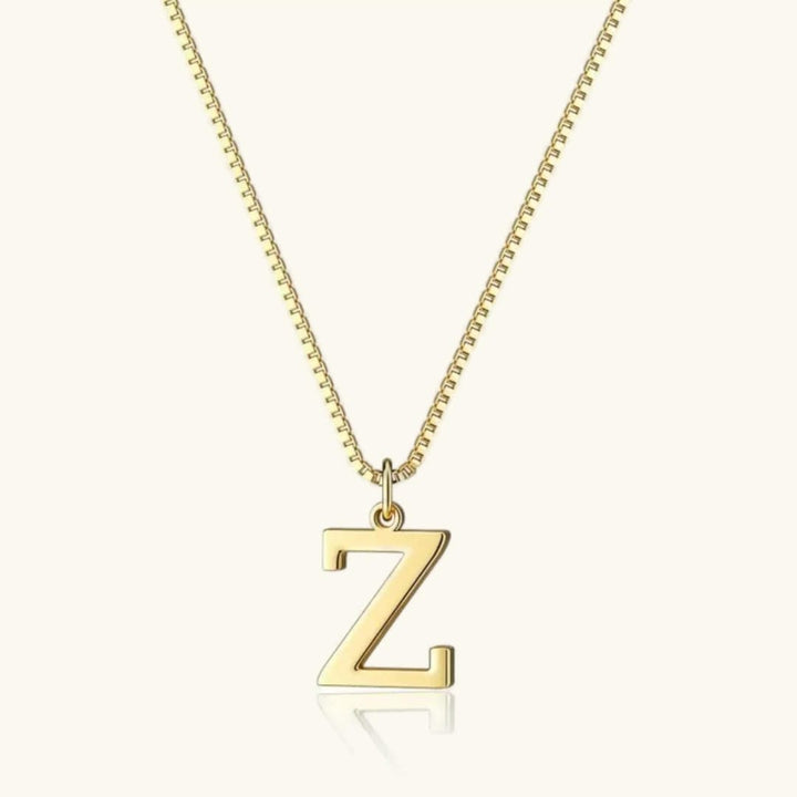 Vintage Letter Initial Gold Necklace