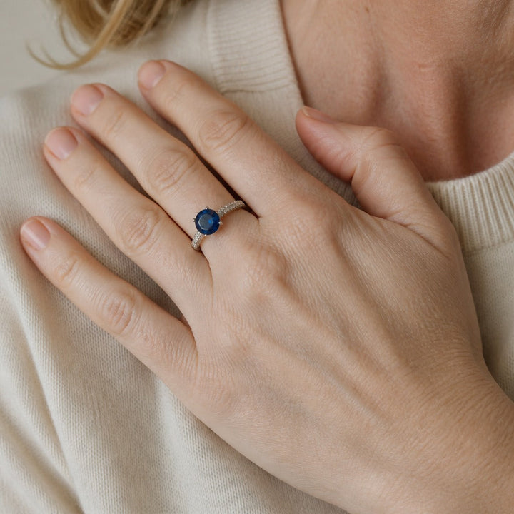 Zirconia Eternity Silver Band Ring