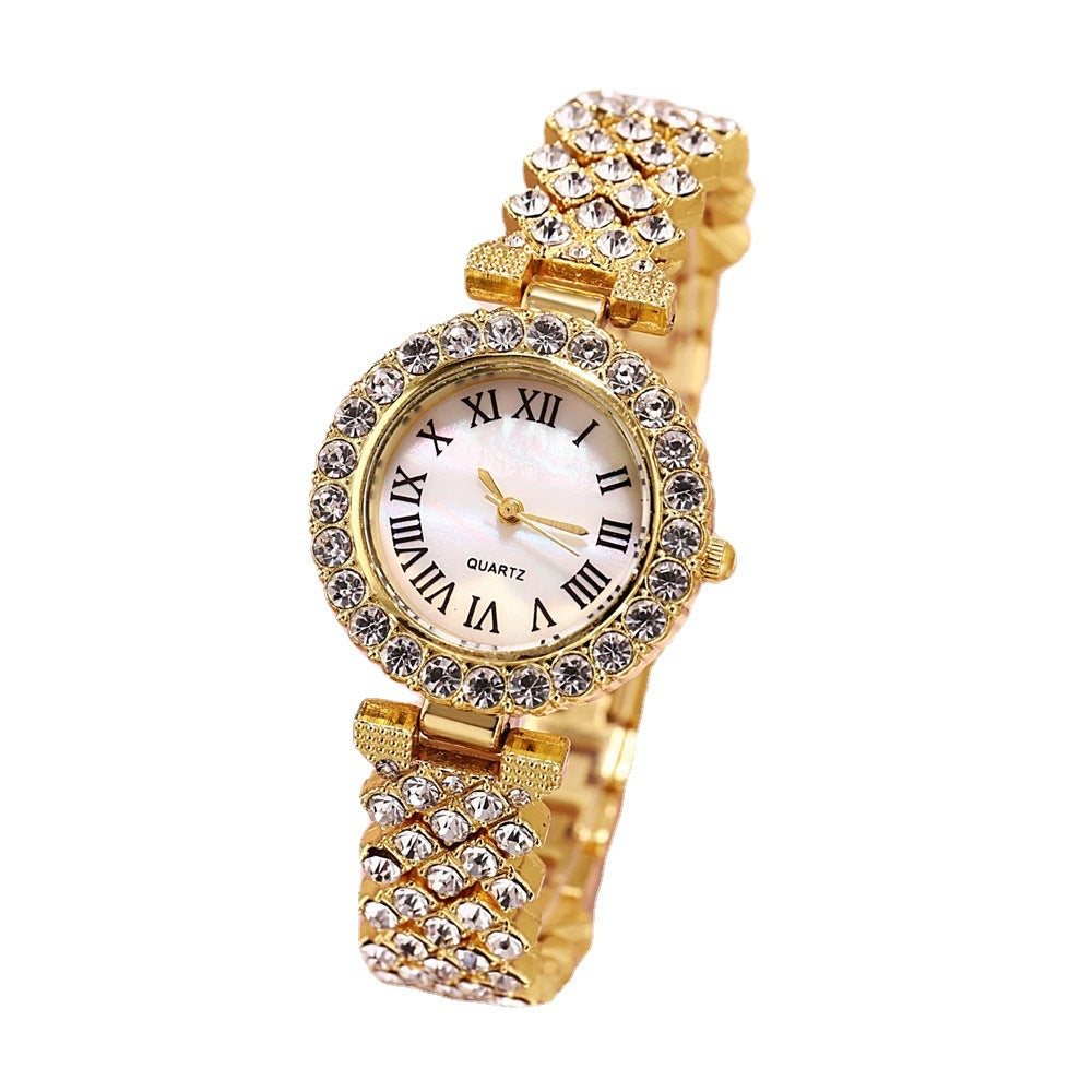 Rhinestone watch with matching jewellery set