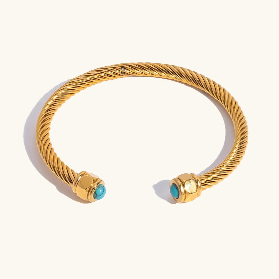 Gold Gemstone Bangle