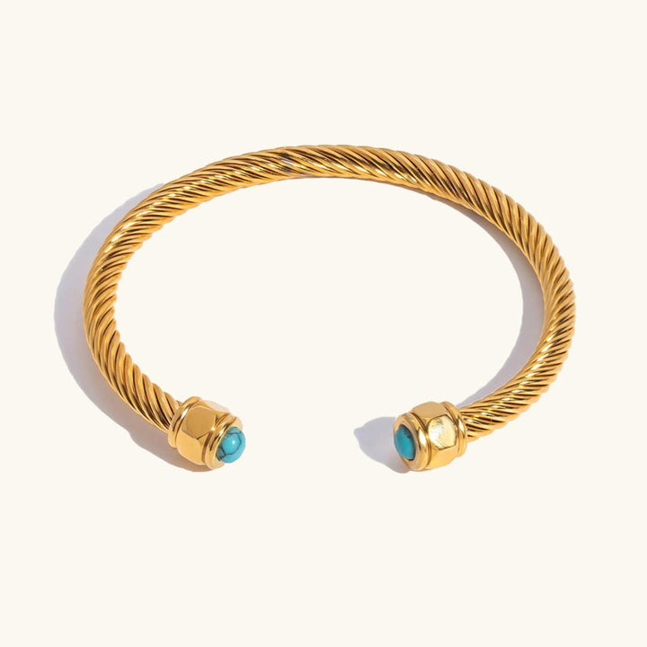Gold Gemstone Bangle