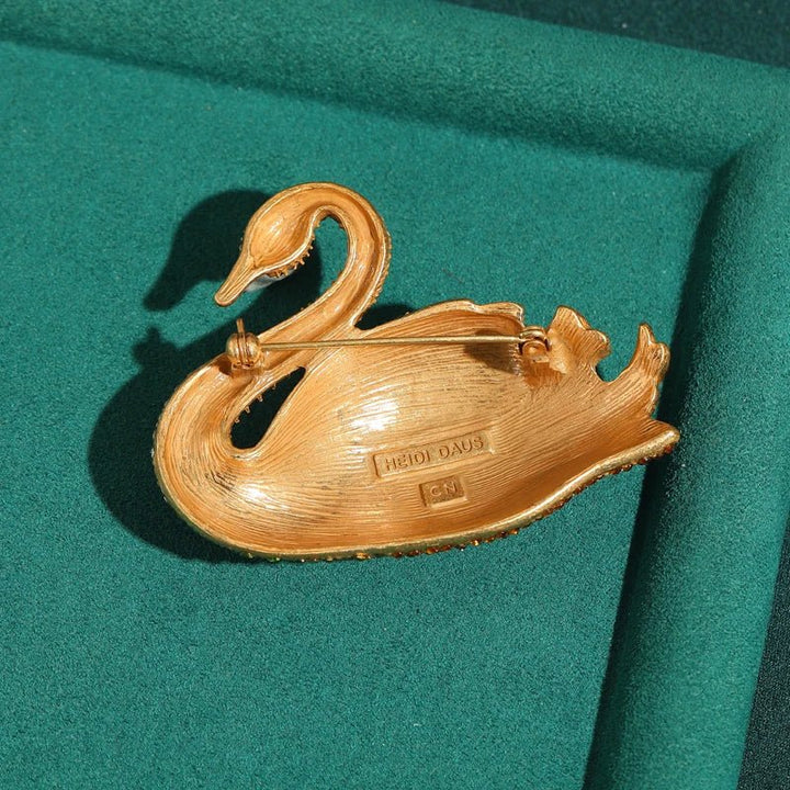 Aurora Swan Brooch