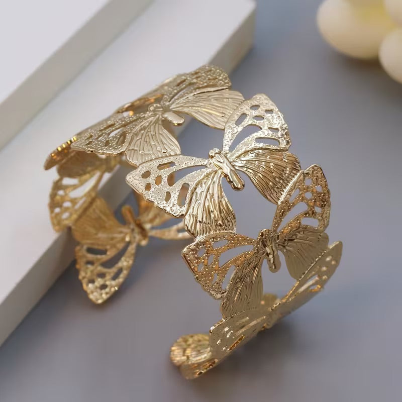 Graceful Butterfly Open Bracelet