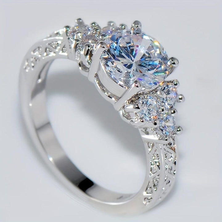 Vintage Filigree Three Stone Ring