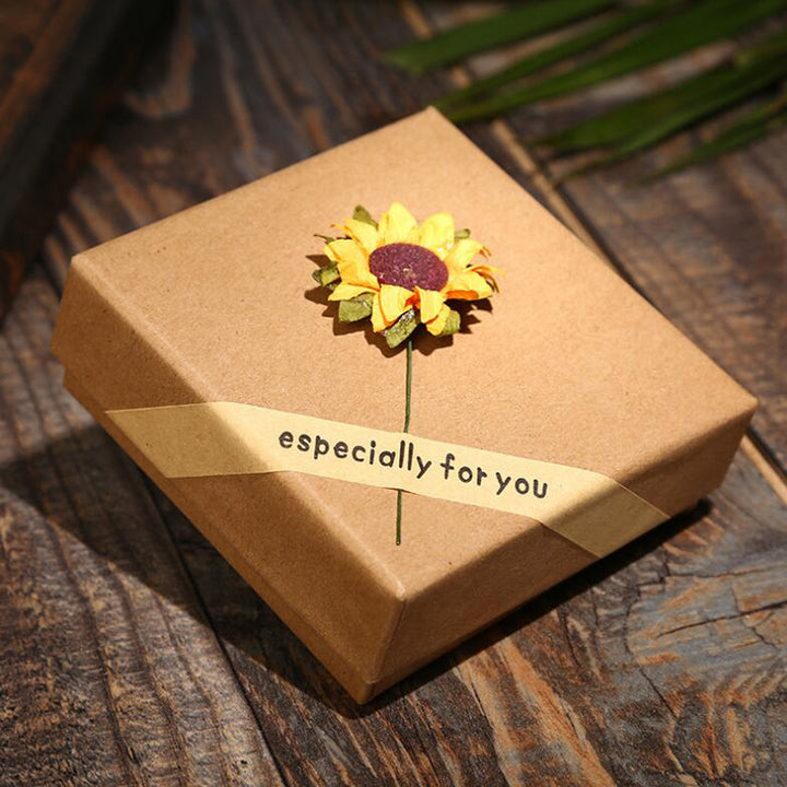 You Are My Sunshine sunflower pendant necklace, optional gift box