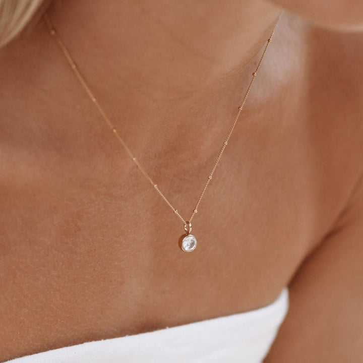 Luminous Circle Gemstone Necklace