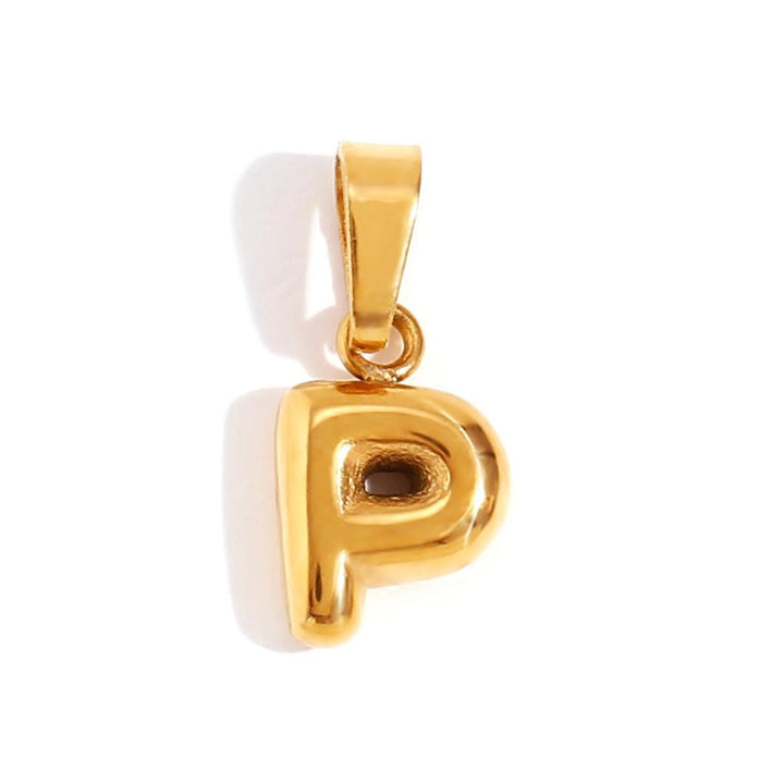 Trendy Bubble Letter Pendant Necklace