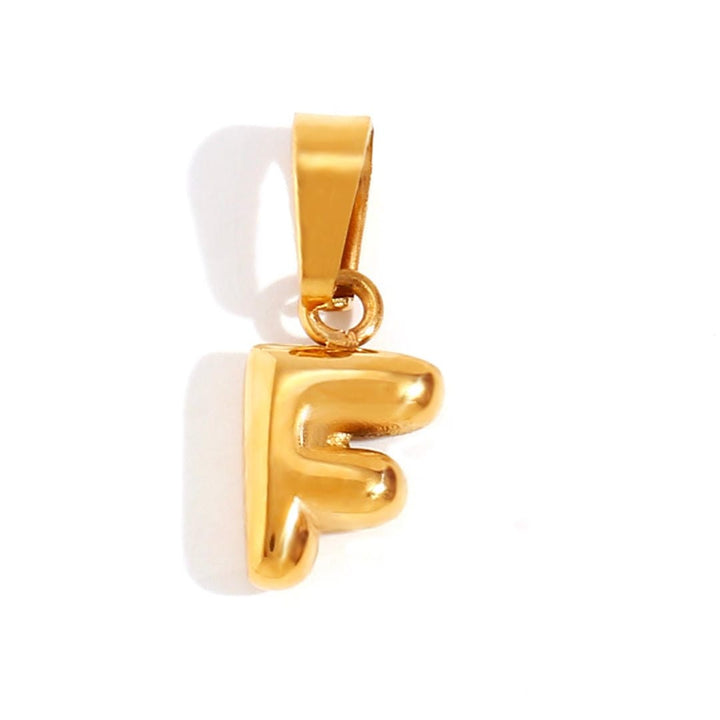 Trendy Bubble Letter Pendant Necklace