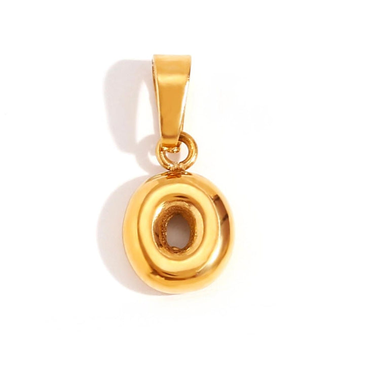 Trendy Bubble Letter Pendant Necklace
