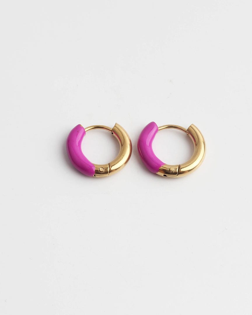 Happy colourful Hoop Earrings