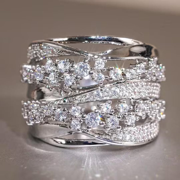 Luxury Crystal Layer Ring