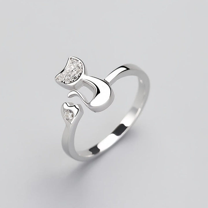 Zirconia Cat Open Ring
