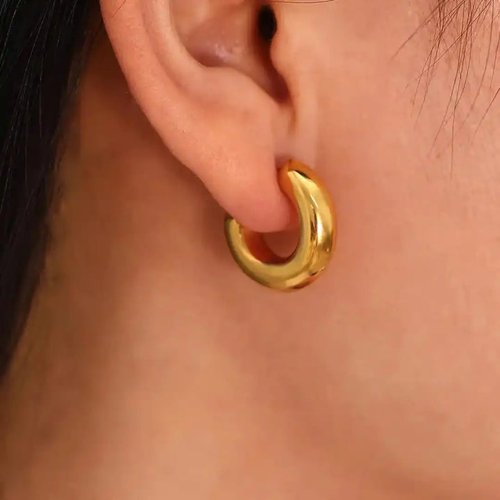 Everyday Chubby Hoops Gold