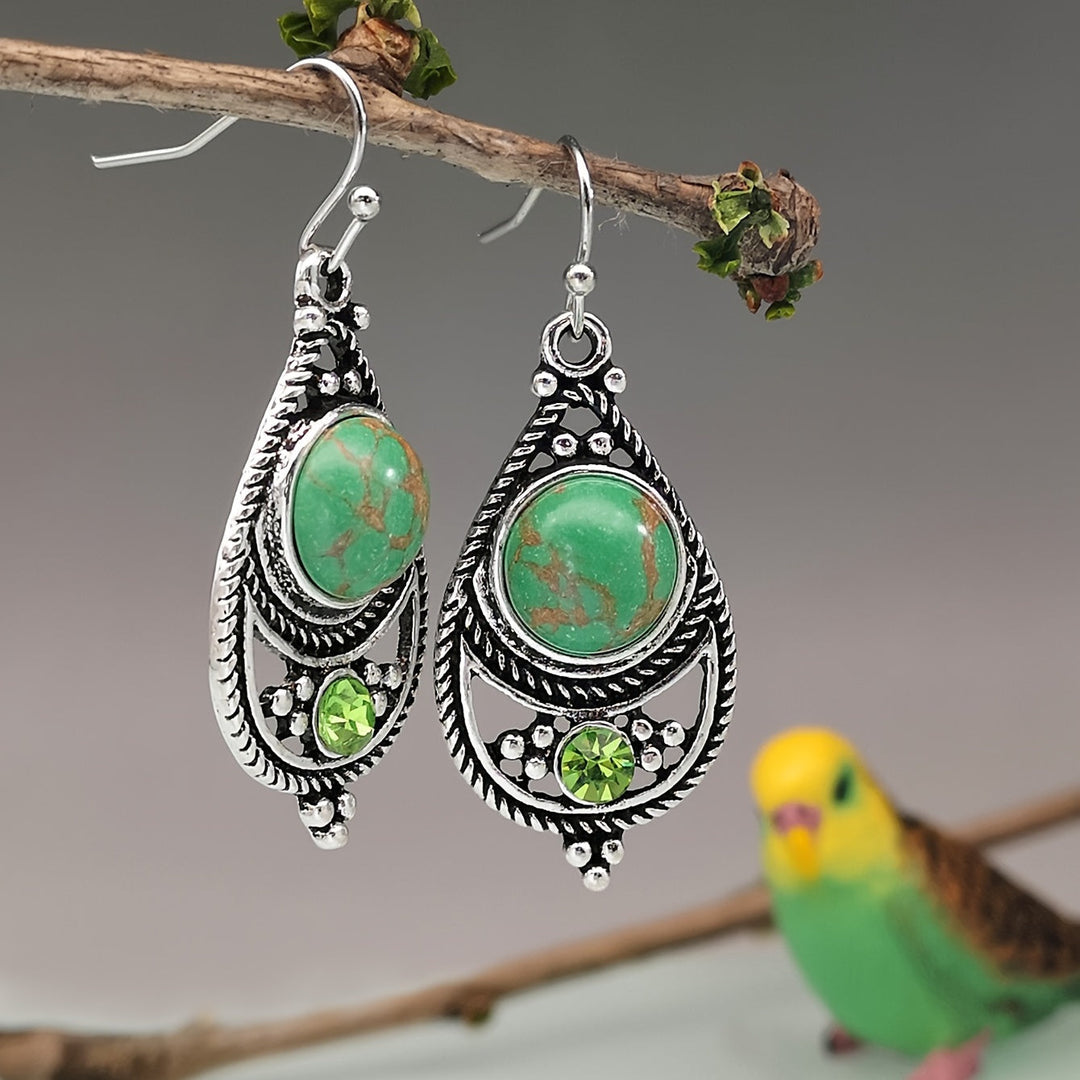 Vintage Boho Stone Dangling Earrings