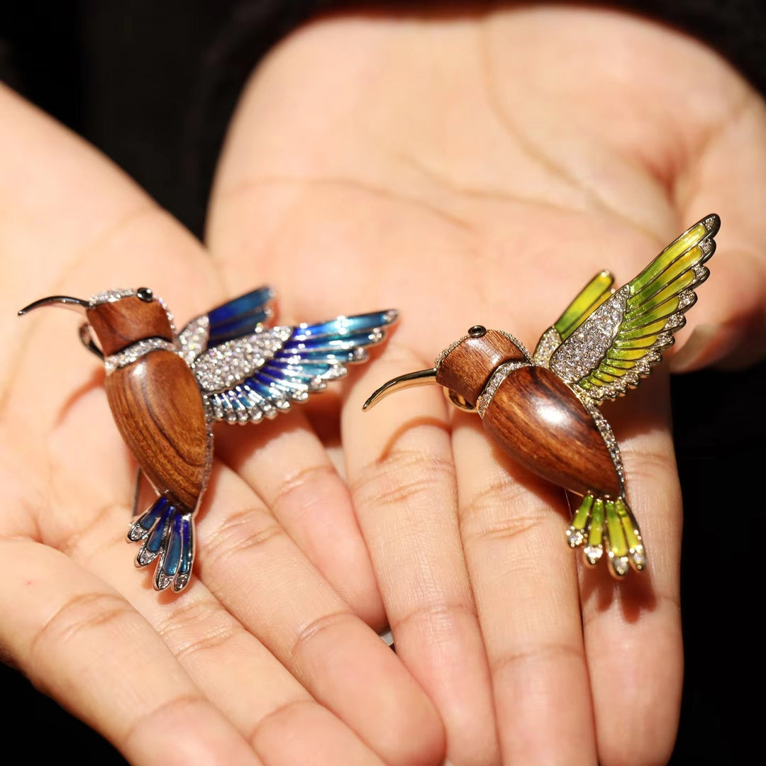 Cobalt Flight Brooch