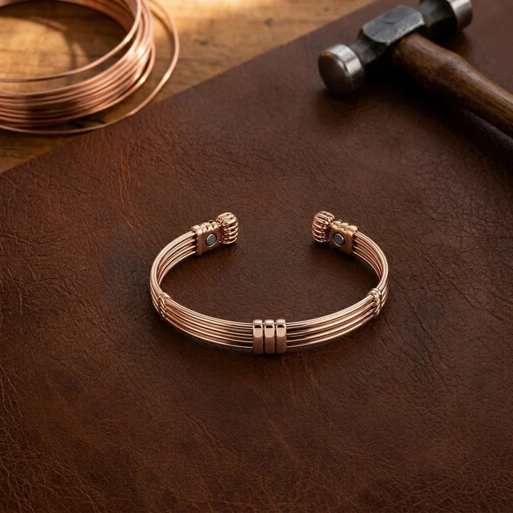 Copper Blossom Cord Bracelet