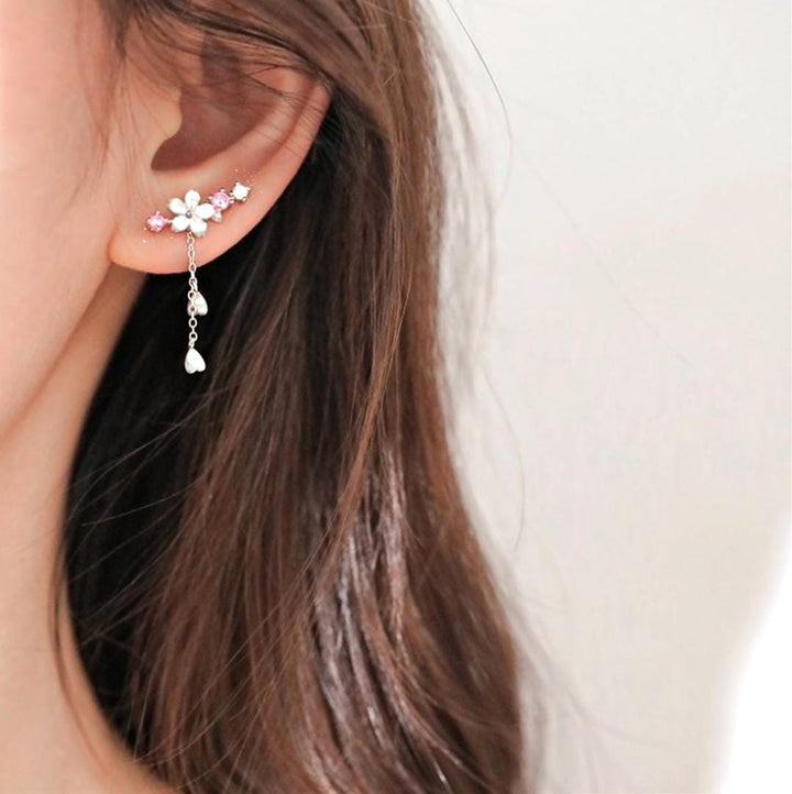 Cherry Blossom Zirconia Earrings
