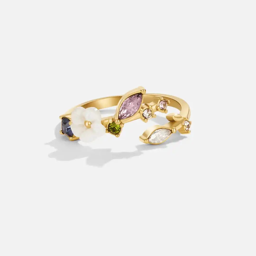 Joyous Bloom Adjustable Gold Ring