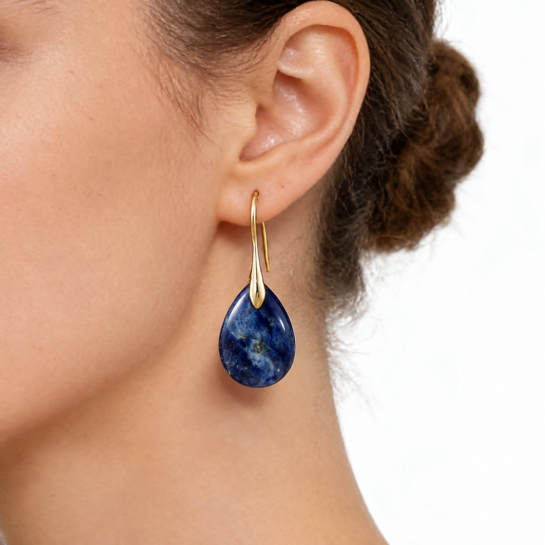 Refined Teardrop Charm Earrings