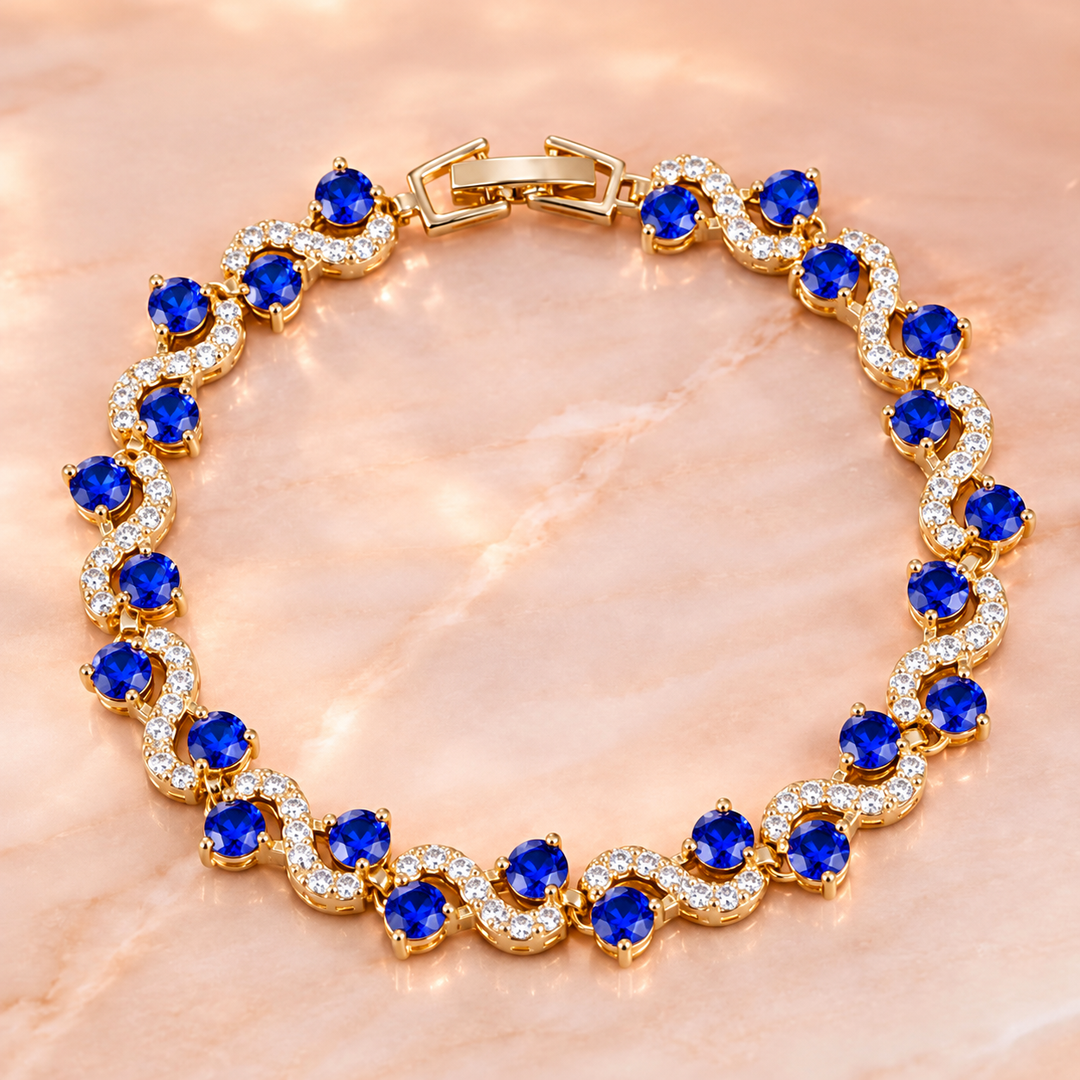 Graceful Wave Stone Bracelet