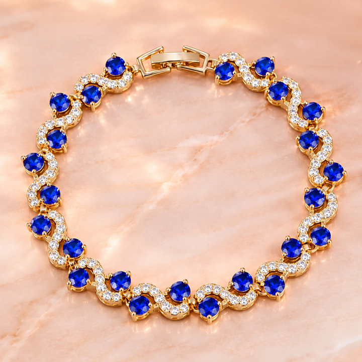 Graceful Wave Stone Bracelet