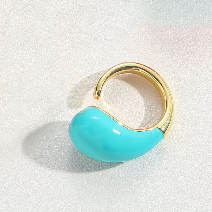 Dew Drop Enamel Ring