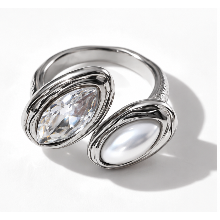 Double Marquise Bypass Ring