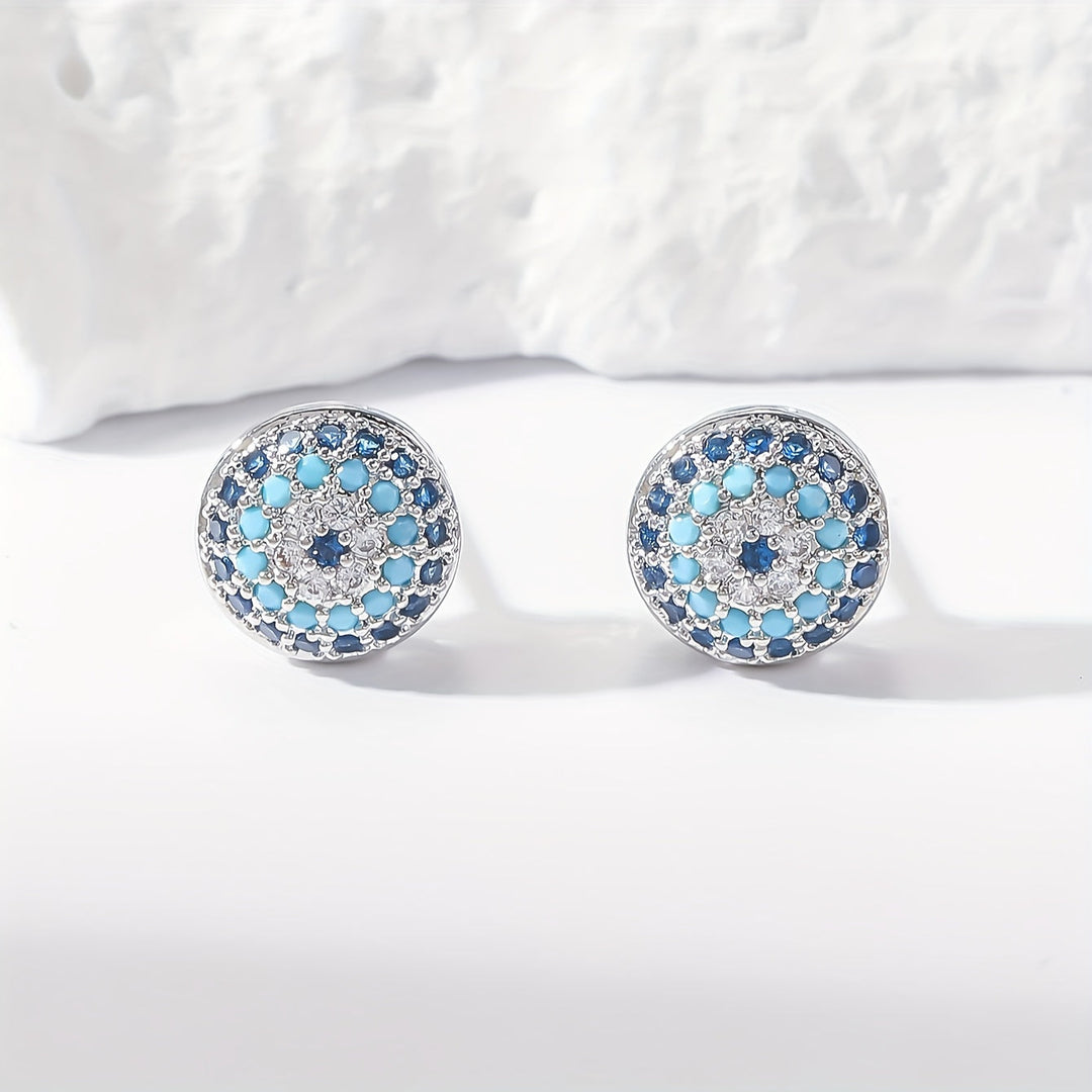 Inlaid Zirconia Exquisite Party Earrings