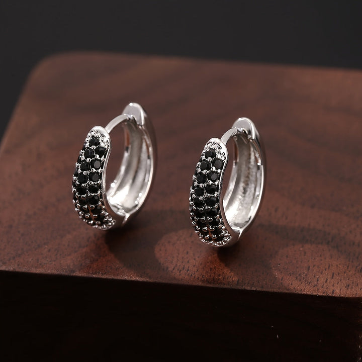 Vintage Geometric Onyx Earrings