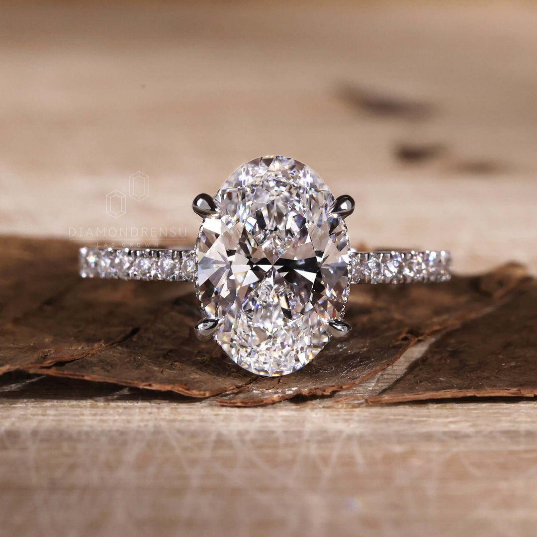 Classic Silver Oval Solitaire Ring