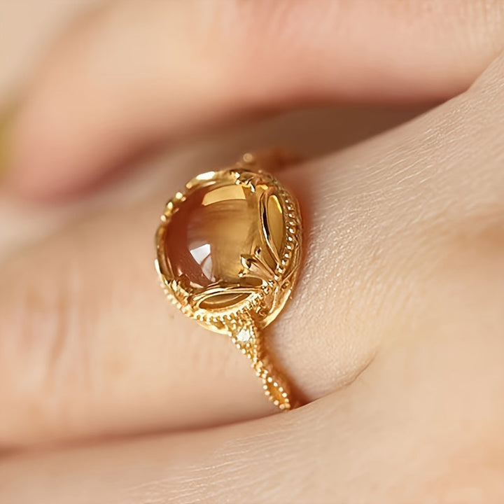 Golden Citrine Vintage Ring