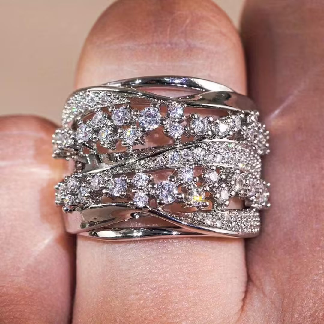 Luxury Crystal Layer Ring