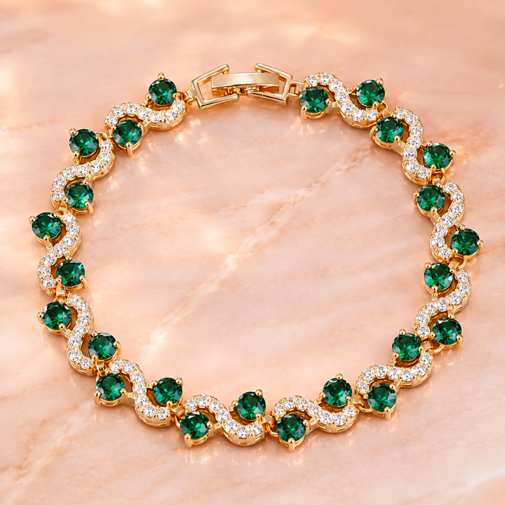 Graceful Wave Stone Bracelet