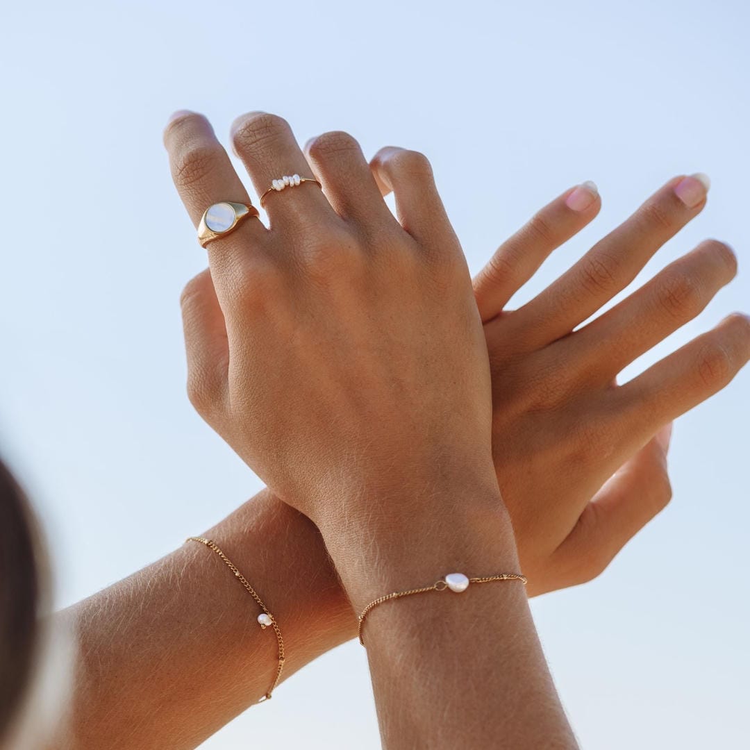 Dewdrop Five Pearl Statement Ring