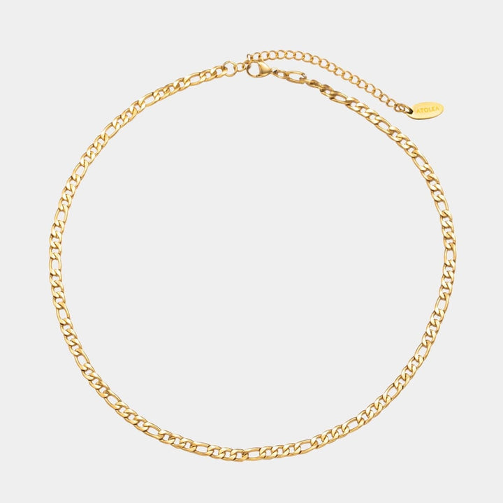 Elegant Figaro Gold Chain Choker
