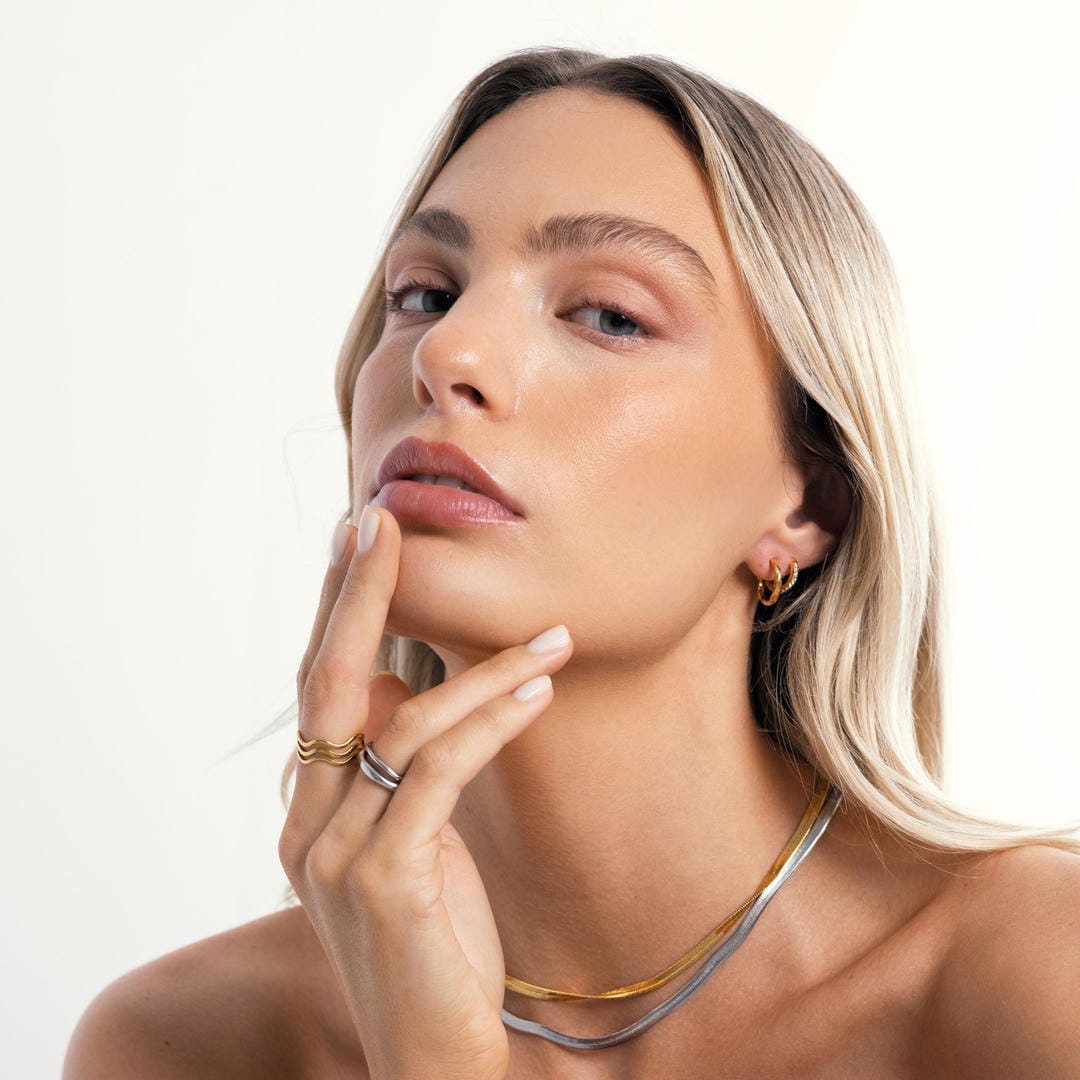 Twin Glow Stackable Ring Duo