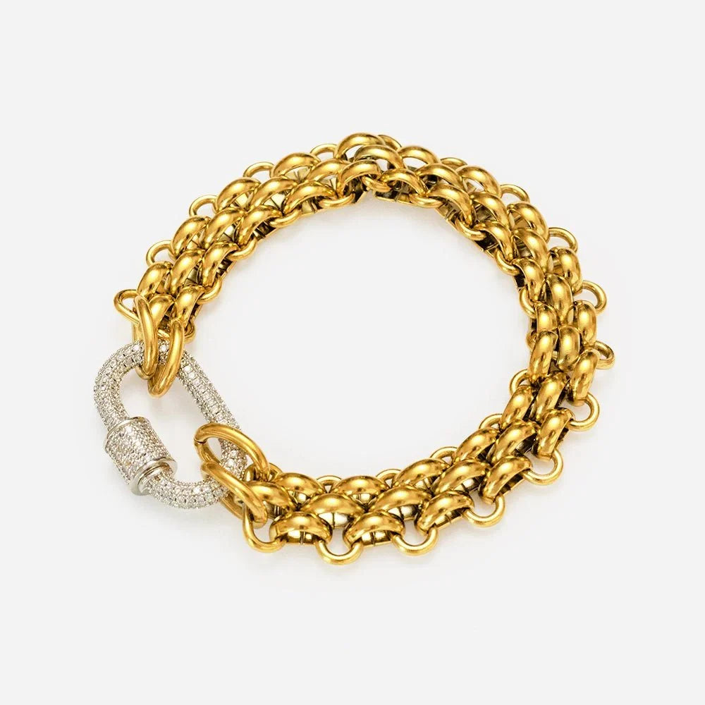 Golden Verge Sculpted Bracelet