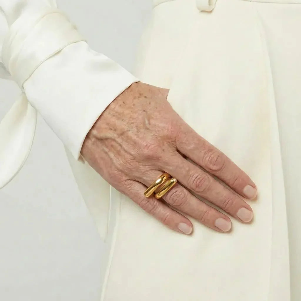 Gossamer Stainless Steel Adjustable Ring