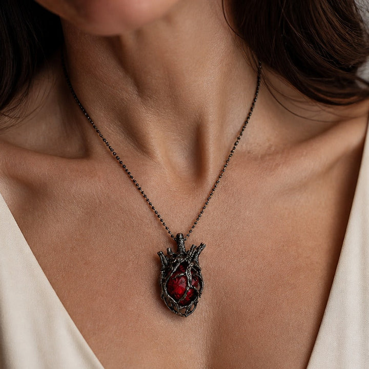 Crimson Anatomy Heart Pendant