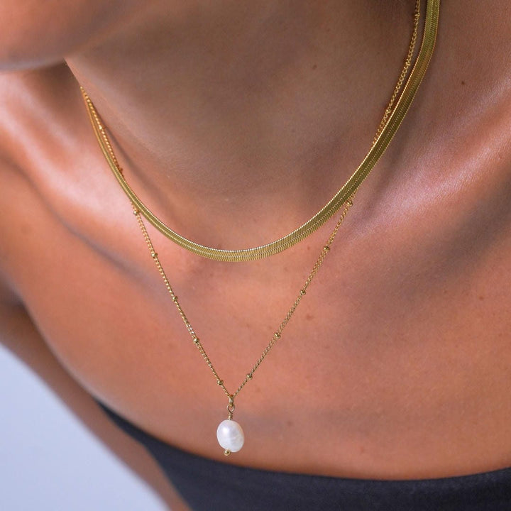 Lustre Line Pearl Choker Set