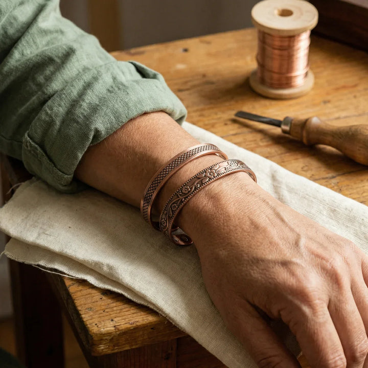 Regal Forge Copper Bracelet Set