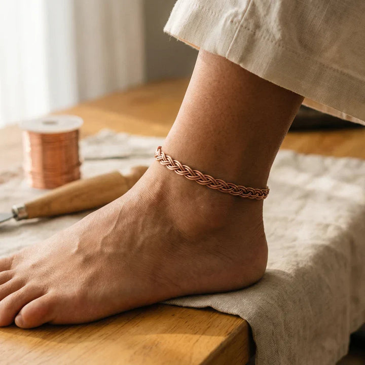 Serene Reed Copper Anklet