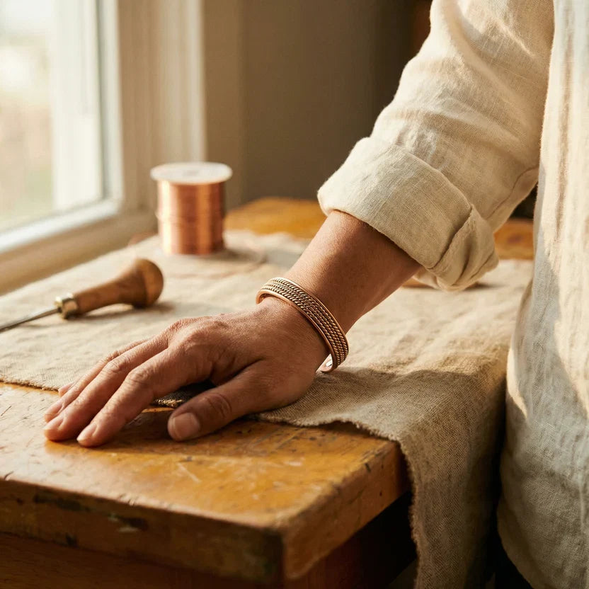 Hand-Forged Copper Bracelet
