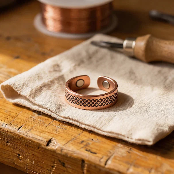 Prestige Grid Copper Ring