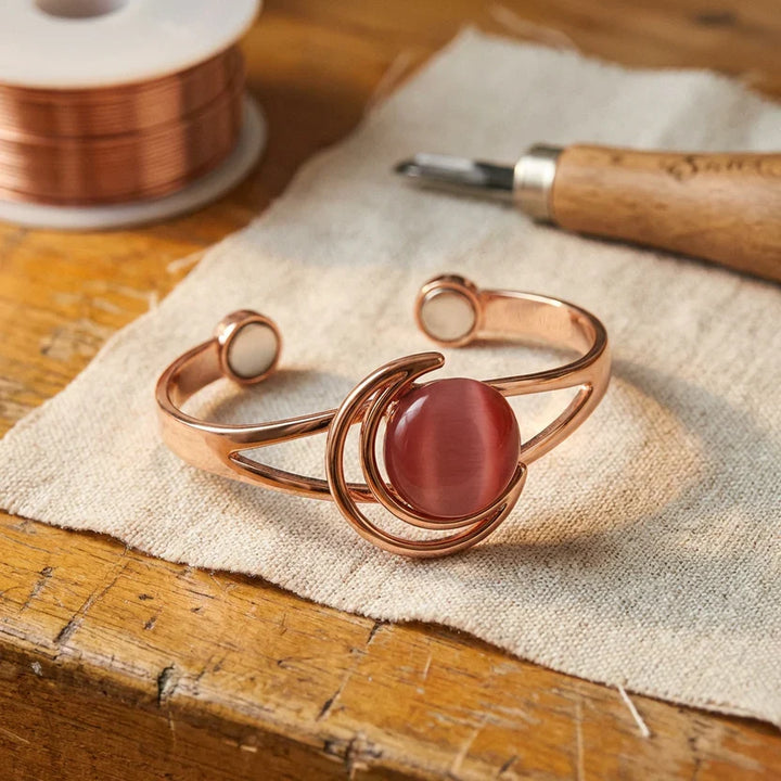 Eternal Pink Sphere Copper Bracelet