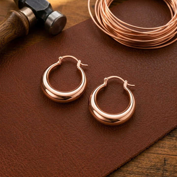 Phoenix Hoop Copper Earrings